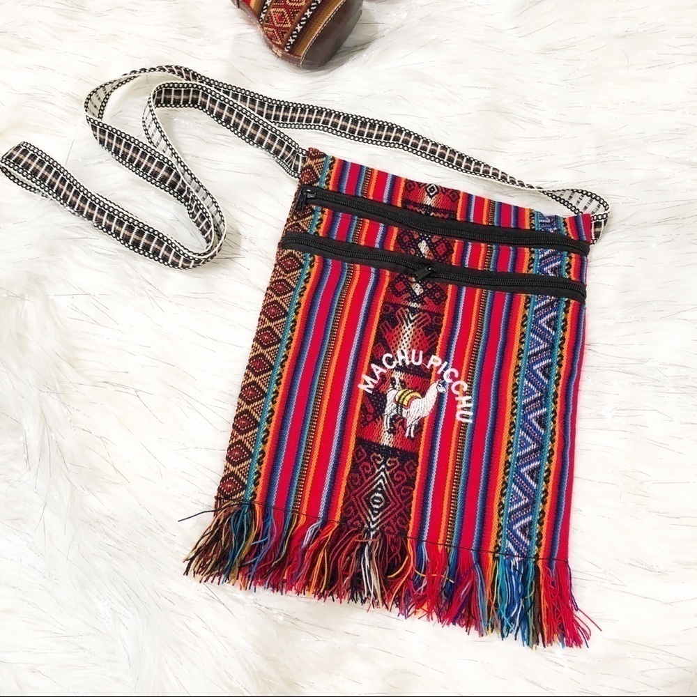 Crossbody Bag Andean Peruvian Style Multicolor 12" tall‎ - Picture 2 of 7